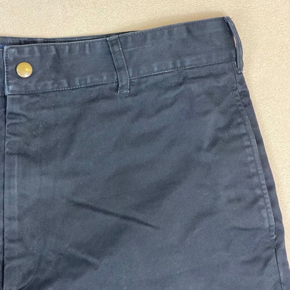 NOAH Mens XL Navy‎ Blue Cotton Twill Cut Off Shorts Skater Streetwear Casual - Picture 2 of 13